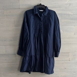 Chic Navy Long Sleeve Dress